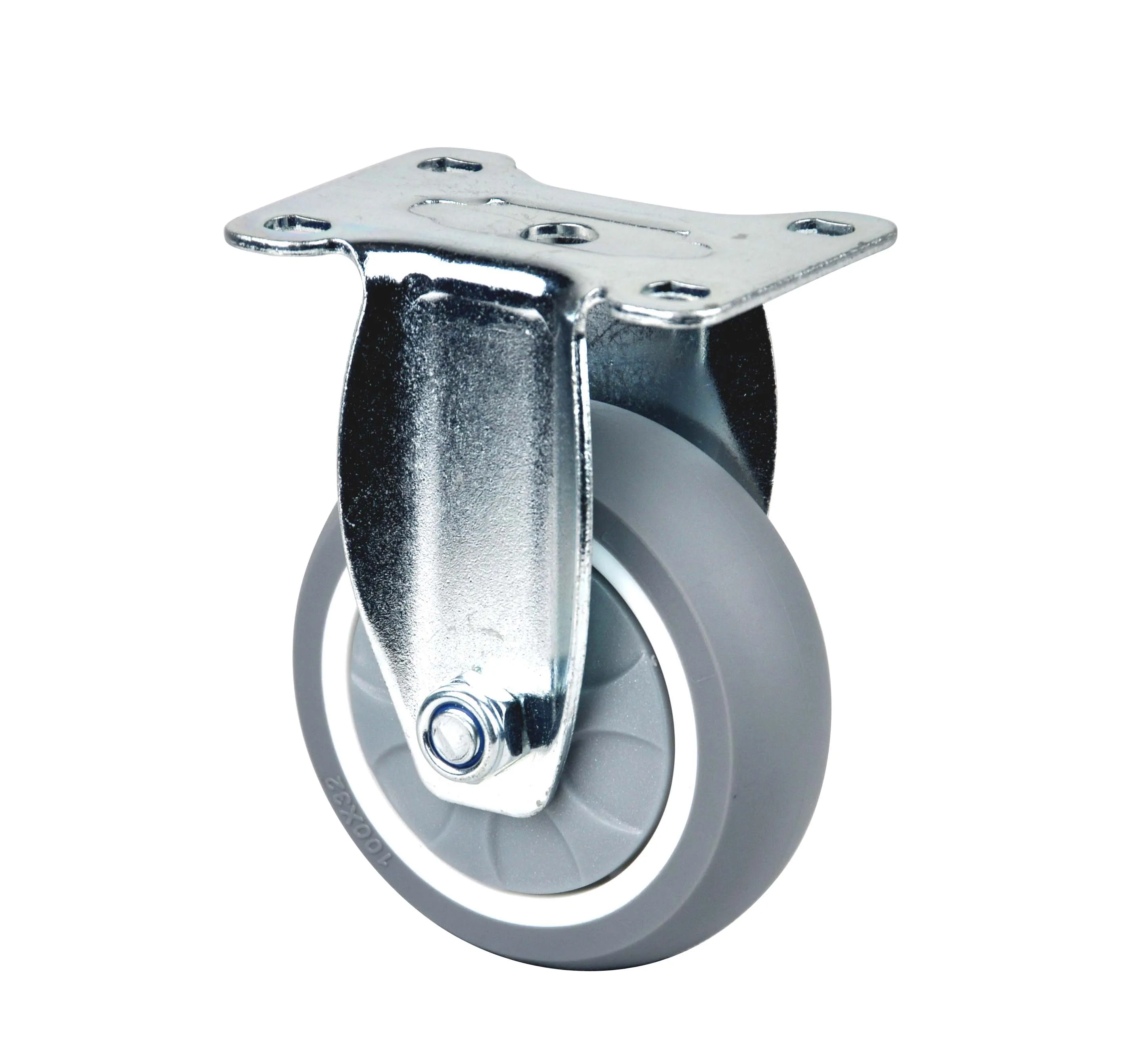 Source factory Hot products 100X32mm Fixed Mute environmental protection High wear resistance  ball bearing TPR caster wheel