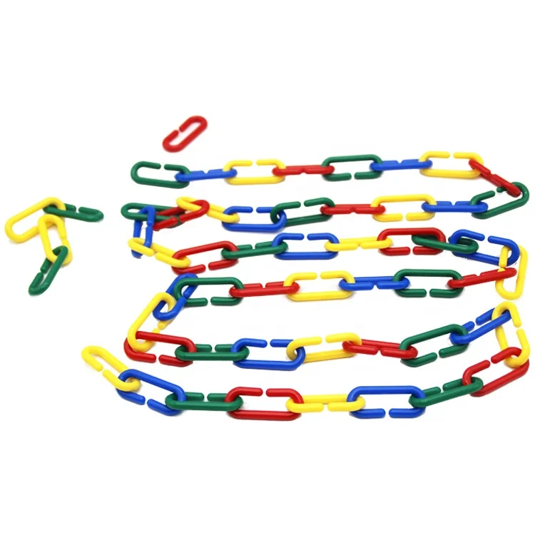 Game counting plastic chain links toy for kids PP link educational toy