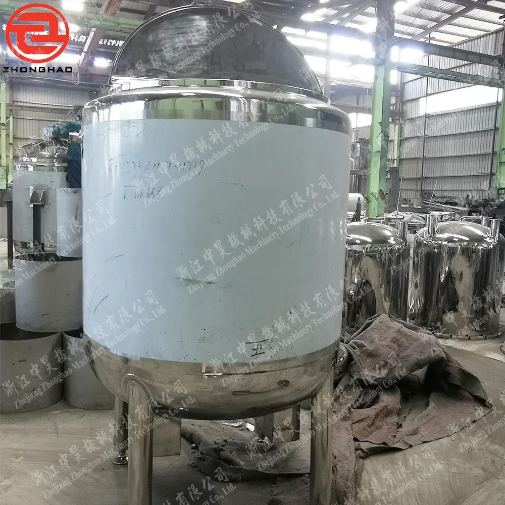 High Speed Stainless Steel Chemical Detergent Mixing Machinery Flat Top Cover Opening Medical Ointment Homogenizer Emulsion Tank