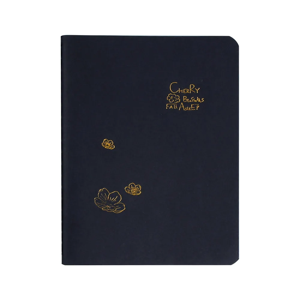 Simple A6 black card notepad bronzing cover hardcover black card inner page notebook creative album commemorative book