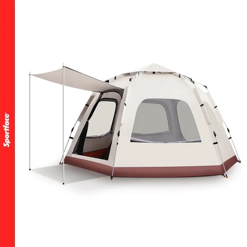 Sportface Outdoor Camping Tent Hexagonal  extreme walker portable fully Automatic Rainproof Sunscreen Camp Equipment Leisure ten