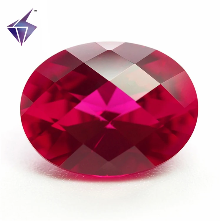 China gems factory oval shape ruby corundum red ruby loose stones.