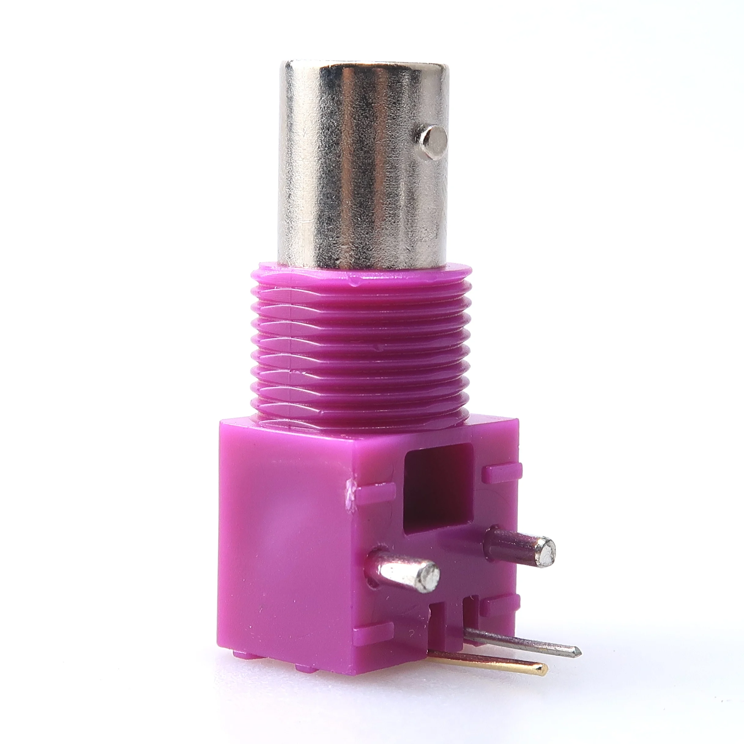 Экологически чистый фиолетовый штык-образный BNC-KWE радиочастотный коаксиальный разъем для антенны