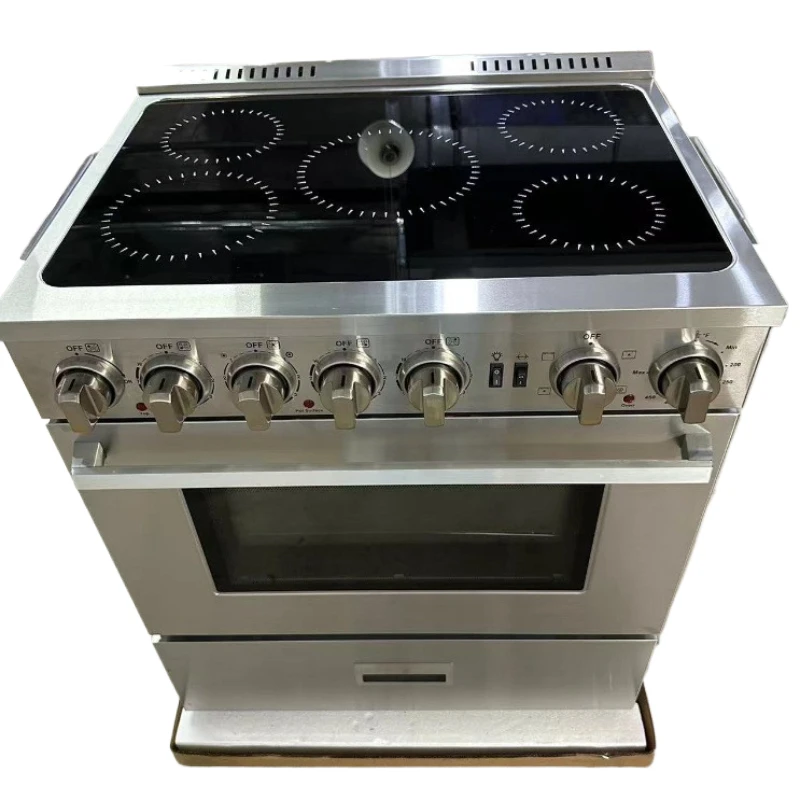 760mm Length 5hob 30inch Multi-functional Electric Ceramic One-piece Vertical Flat Induction Cooker With Oven