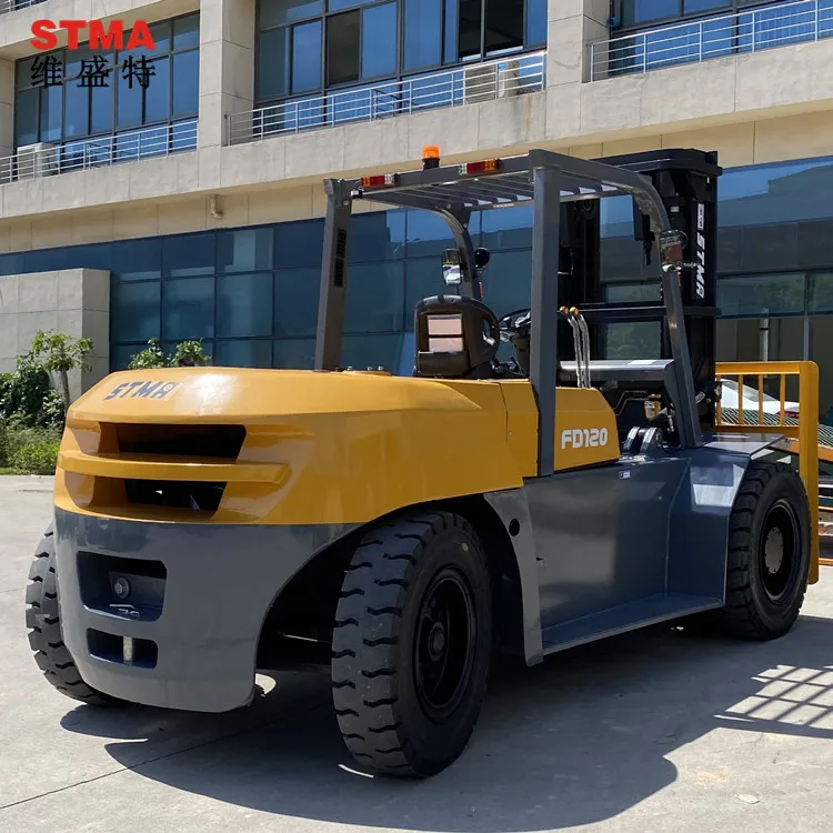 STMA brand diesel forklift 12 ton 12tn construction forklift with 2440mm fork length and Isuzu 6BG1 engine
