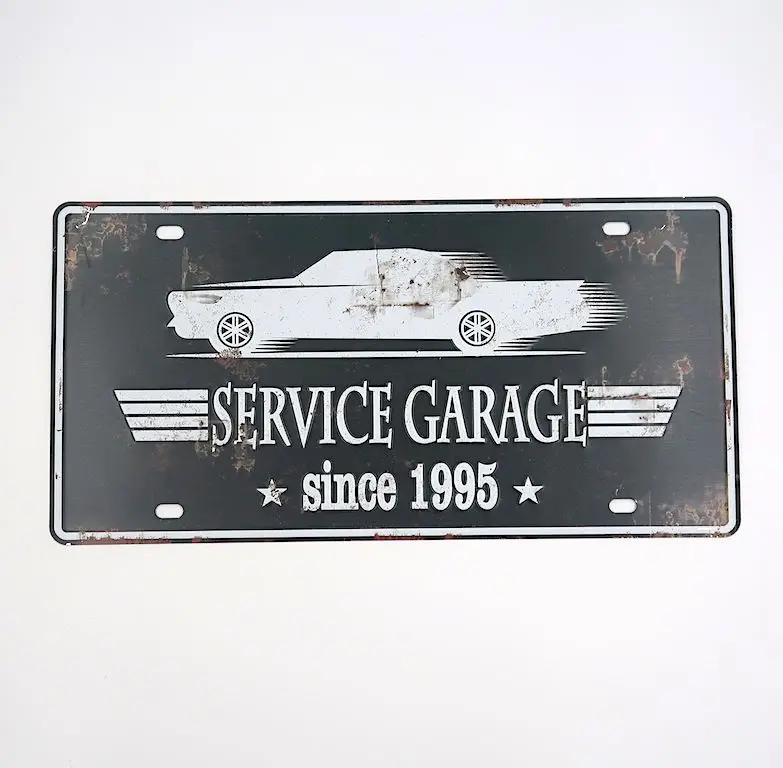 Wholesale Custom Retro Metal Tin plate Sheet Decoration Beer metal Vintage Tin Sign Embossed