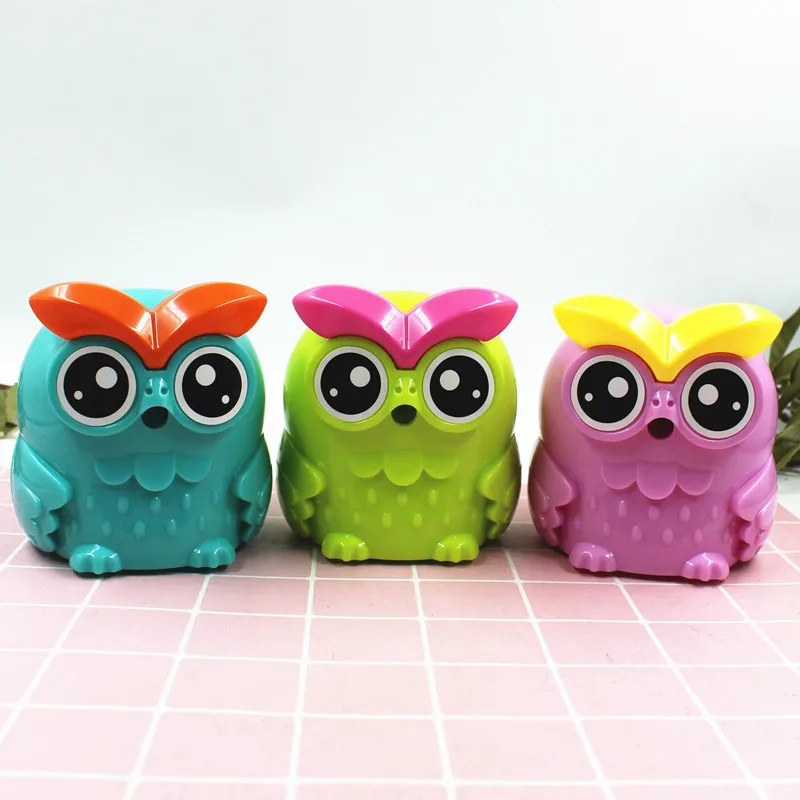 Cute Owl sharpener student lovely double hole pencil sharpener