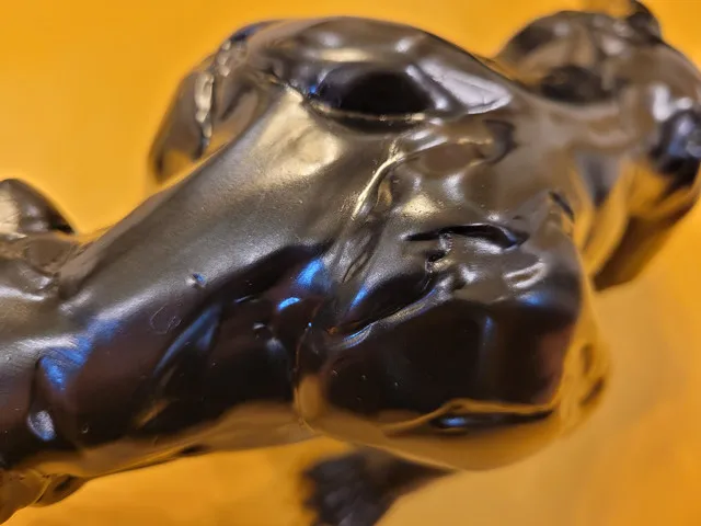 Copper black panther sculpture realistic style home decoration business gifts brass craft