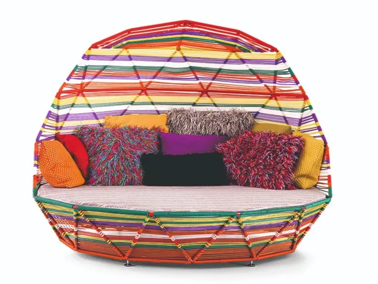 Factory direct sale high quality pools swimming outdoor rope sun lounge rope sun bed outdoor