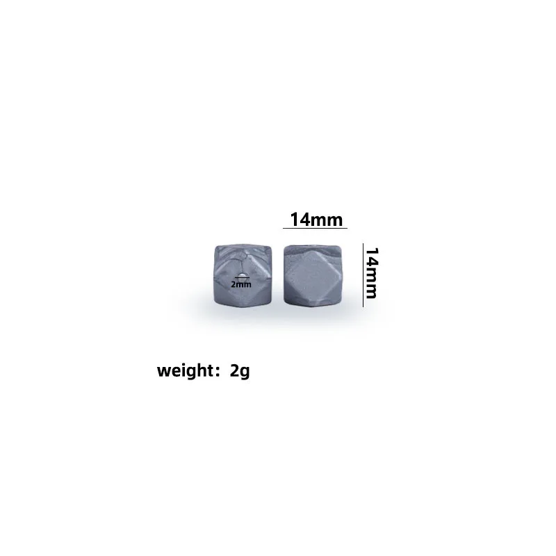 14mm octagonal silicone bead teething toy Baby products DIY teether bracelet pacifier chain necklace jewelry accessories