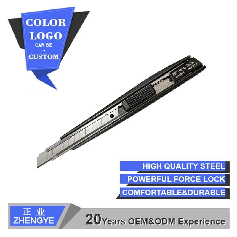 Professional customize auto lock retractable 9mm snap off blade wholesale knife