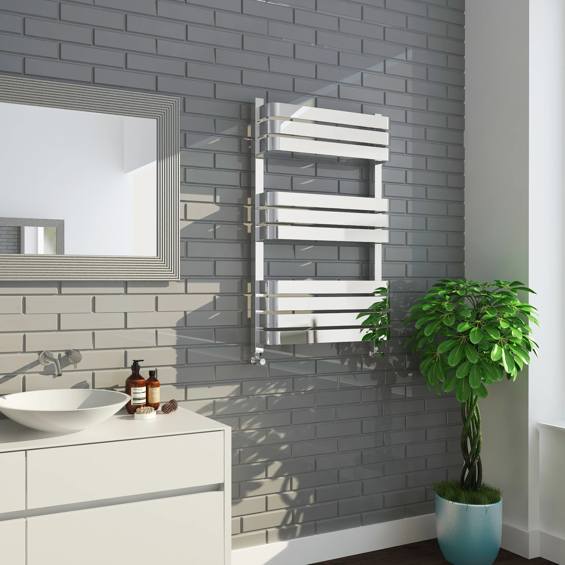 High quality OEM service SUN-D30 800X500 ANTHRACITE Chrome White heated towel rail black algeria cast iron heating radiators