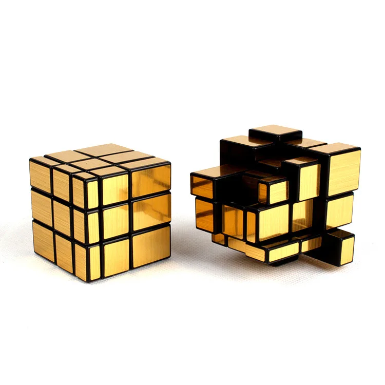 Tiktok Hot Selling Chinese Fidget Sensory Toys Gadgets Metallic Silver Gold Speed Cube 3D 3X3 Mirror Magic Cube Puzzle For Kids