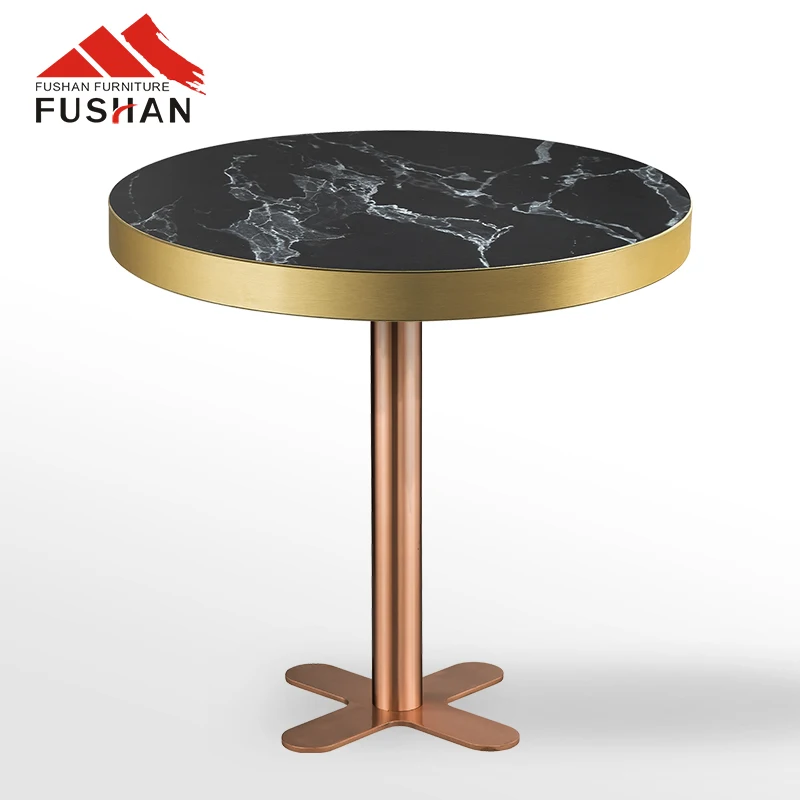 FUSHAN artificial marble restaurant table sets melamine dining table