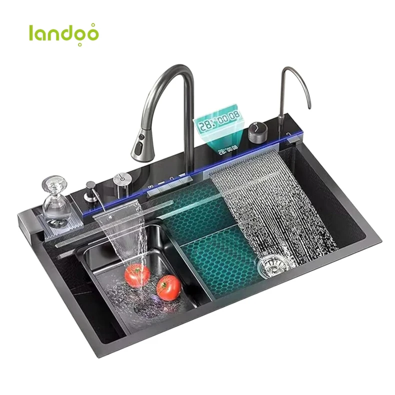 Honeycomb Stainless Steel Sink Handmade Digital Display a Complete of SS304  Kitchen Sinks