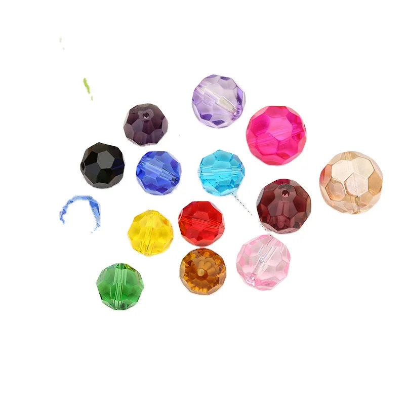 Прямая поставка с фабрики хрустальные бусины оптовая продажа граненые круглые стеклянные