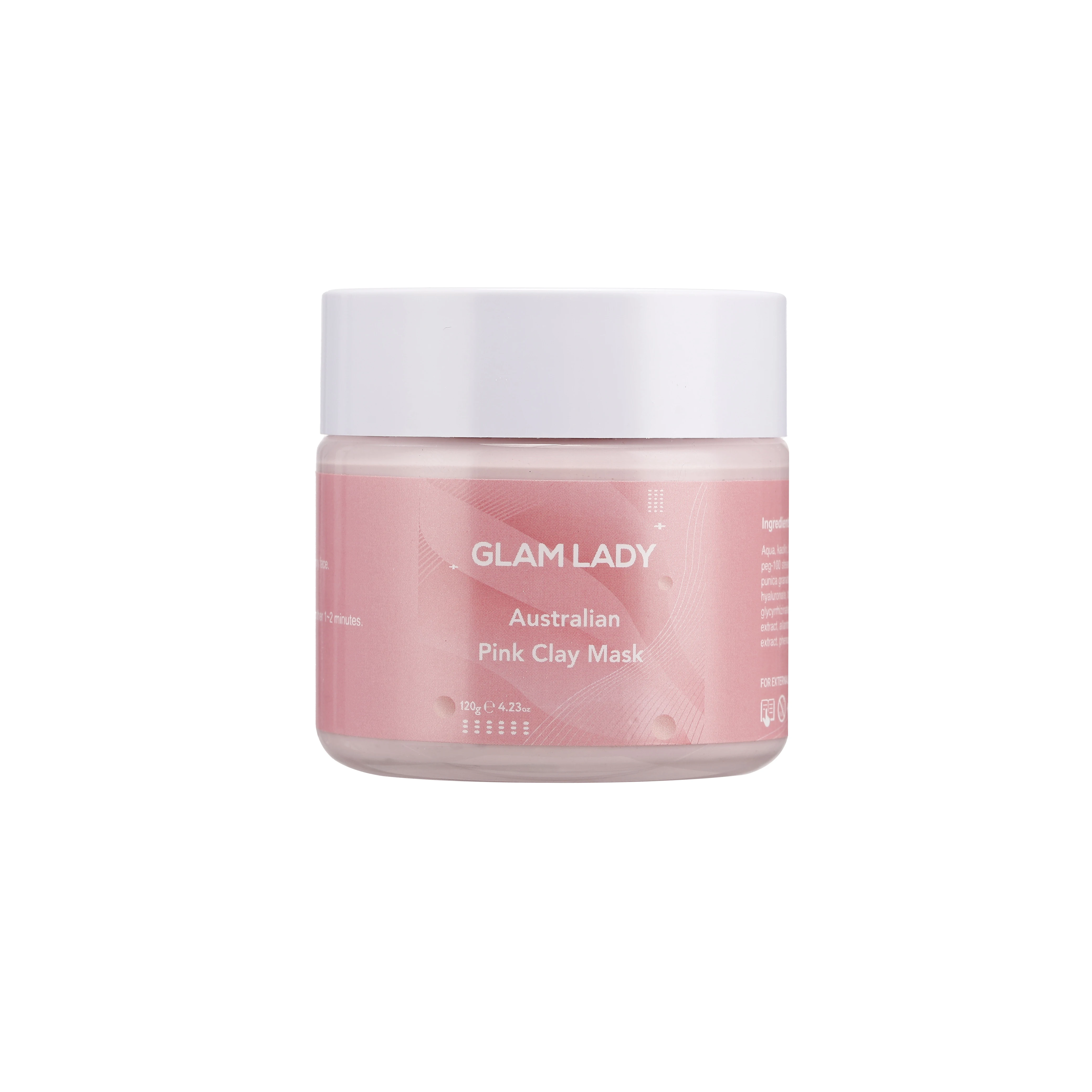  Glam Lady розовая глиняная маска для лица с экстрактом розы глубокого очищения и