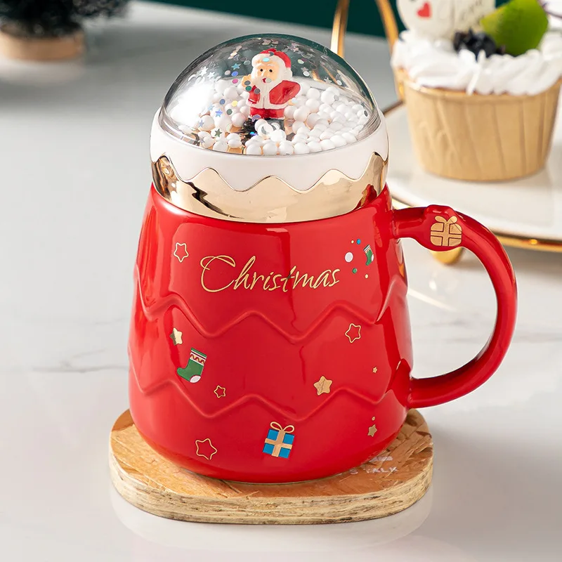 Christmas Coffee Cups Promotional Ceramic Santa Mug, Porcelain Christmas Mug, Christmas Cup Luxury Cups
