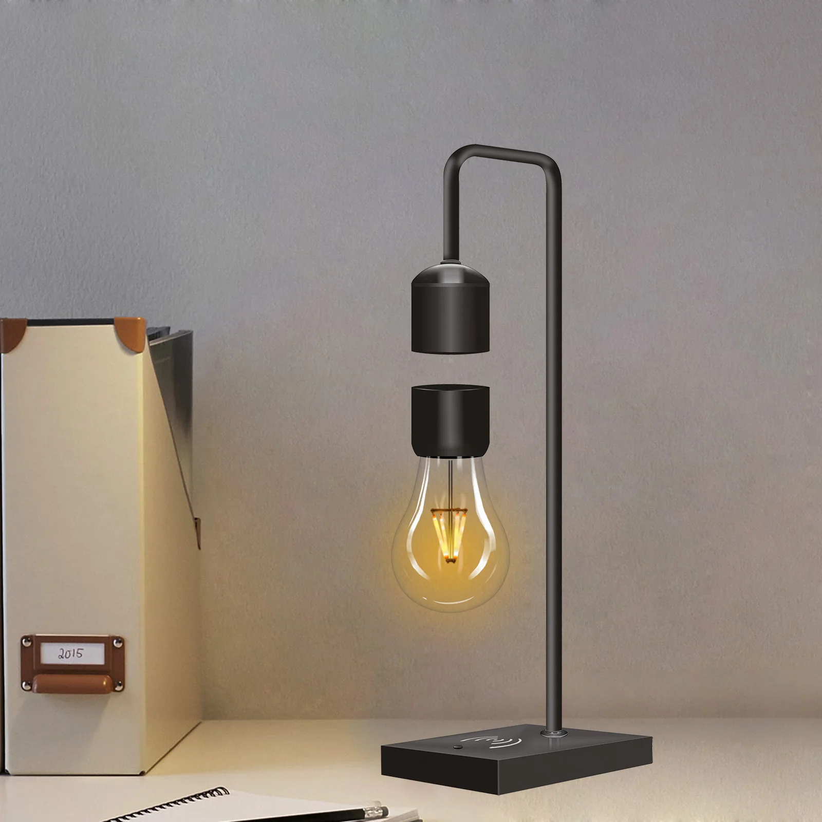 New design Levitation device module light bulb LED wood table desk magnetic levitating  floating lamp for Unique Gift Room Decor
