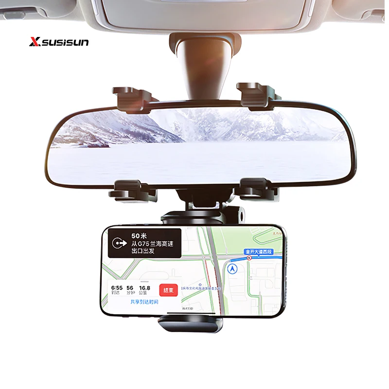 360 Degrees Adjustable And Stable Without Shaking Car Rearview Mirror Phone Holder Car Accessories Phone Holder