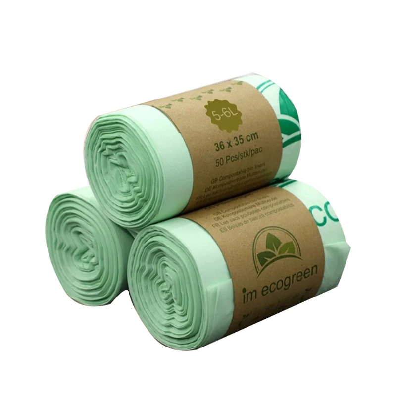 60 gallon custom size odor control kitchen restaurant biodegradable break point trash bags for food waste