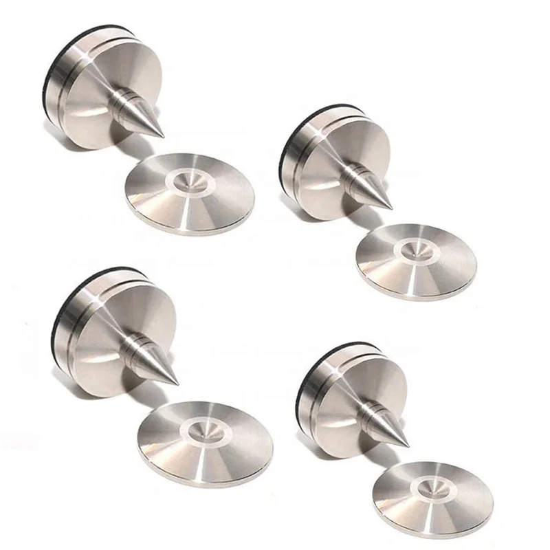 CNC Custom non-slip speaker spike feet  Base Mat Speaker Isolation Spike for Speaker