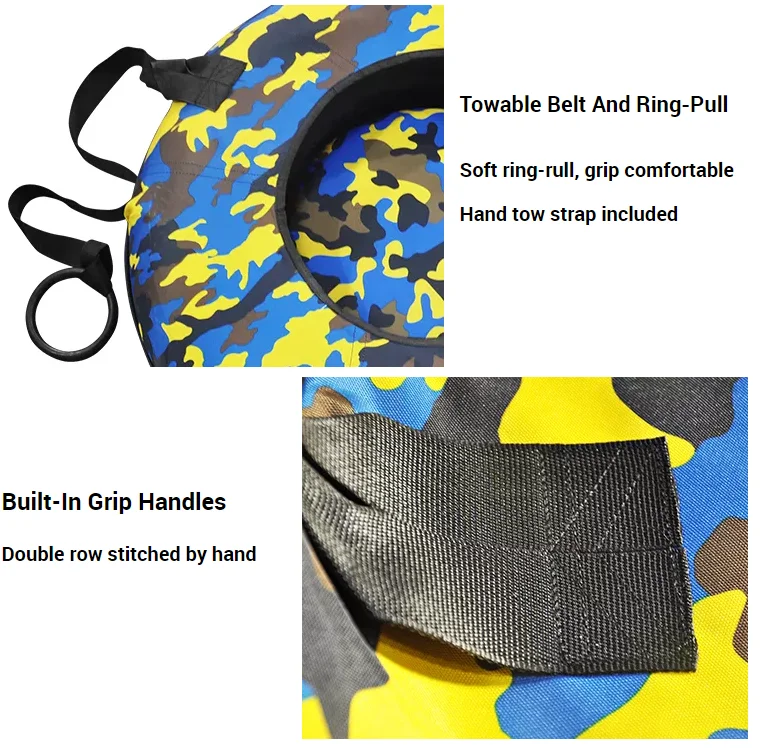 Double seat snow tube 2 seater ski tubing Double skiing tire