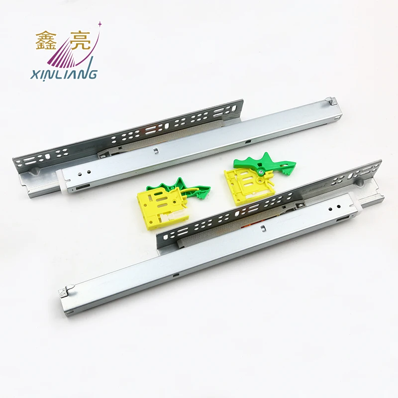full extension push open undermount slide with furniture ball bearing drawer slide conceal bottom drawer slide