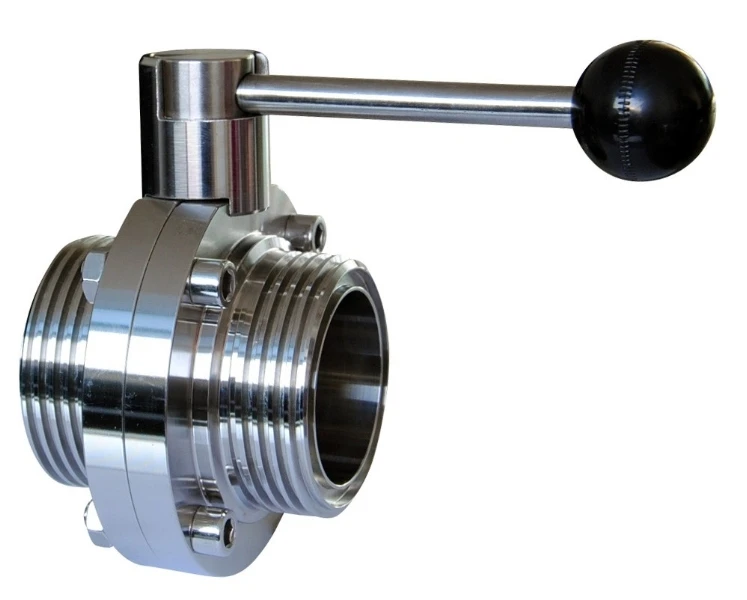 Manual Sanitary Stainless Steel Threaded Butterfly Valve