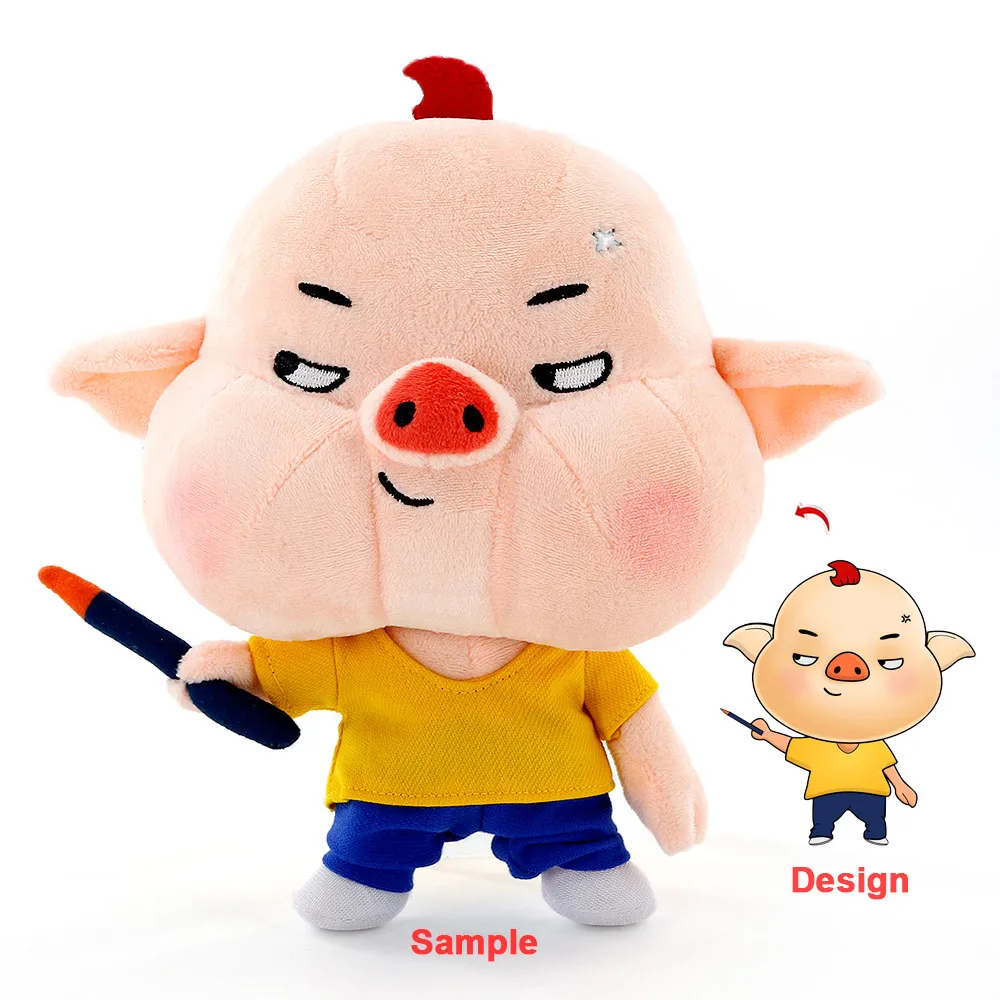 Size Stuffed Anime Plushie Separable Figure Decors Custom Standing Sitting Posture Plush Doll for Gift Low MOQ Customized Unisex