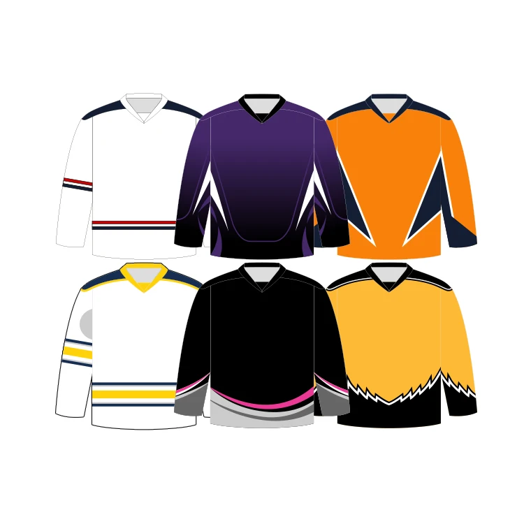 Customizable Unlimited Name and Color Hockey Jersey Team Apparel Sublimation Ice Hockey Uniforms