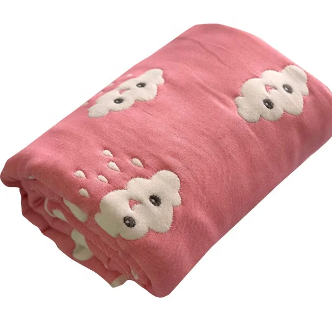 2022 Customized Design newborn 70%Bamboo 30% Cotton Baby jacquard Muslin Swaddle Blanket Set Infant Wrap Newborn Gift Set