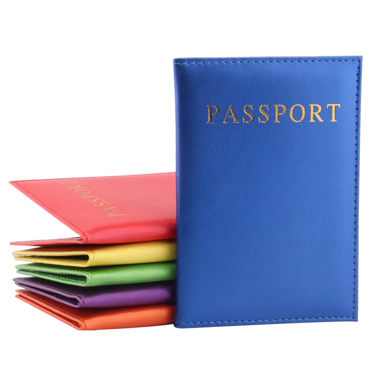 Cheap Customized Multi 8 Colorful Passport Cover Gold Foiled Passport Case PU Leather Passport Holder for Sale