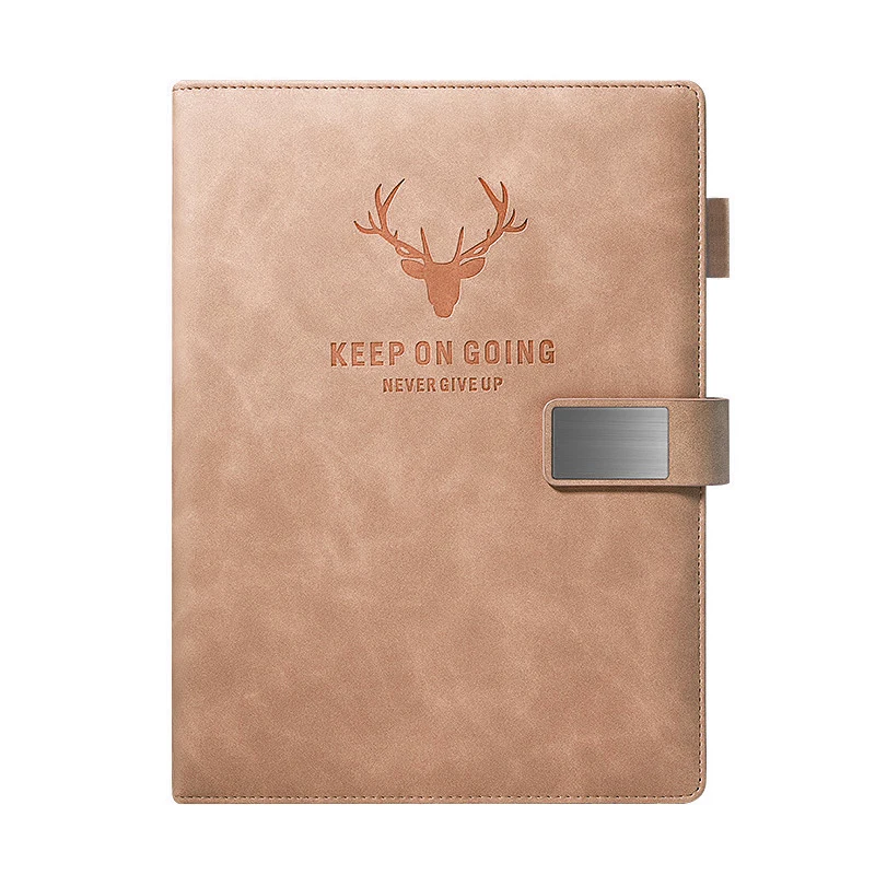 Customizable New Arrival A5 Pu Leather Journals Notebook Stationery Supplier Thickened B5 Simple Business Meeting Record Book