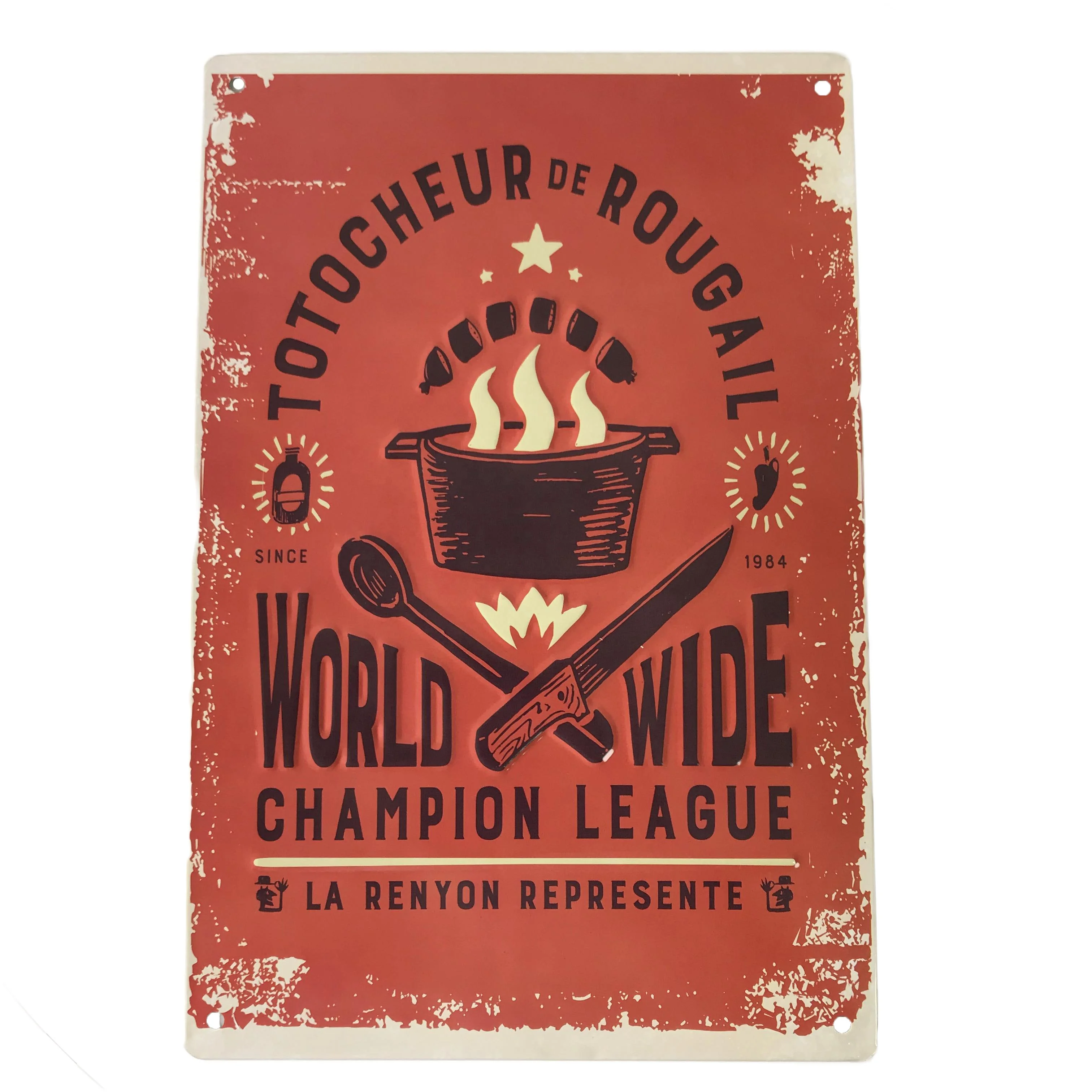 
wall decor custom embossed retro tin metal sign wholesale vintage poster 