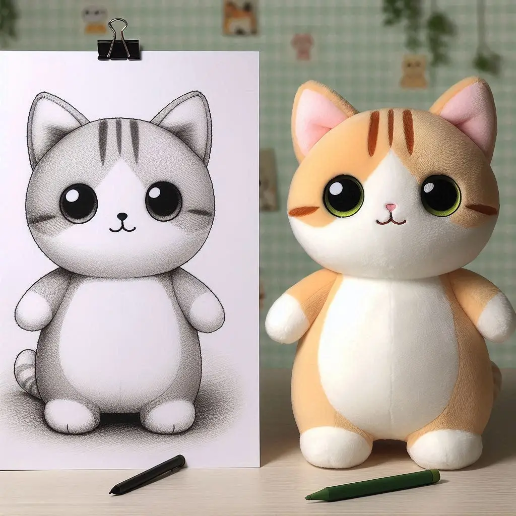 Fashionable Children Gifts Sleeping Customized Soft Stuffed Animal Kawaii Cat Dolls Cat Plush