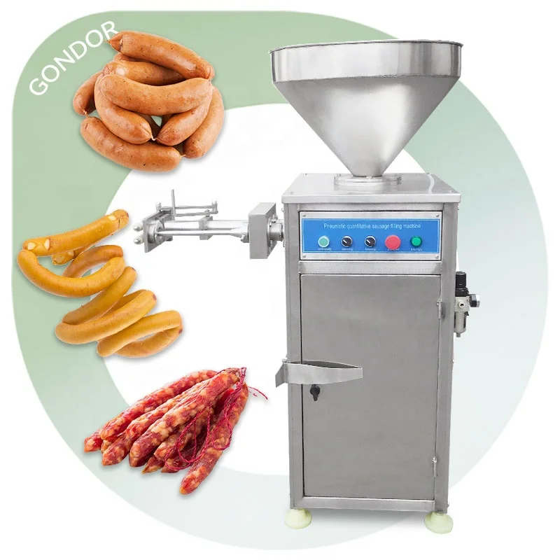 Stainless Steel Meat Fill Mini Pneumatikly Beef Bratwurst Sausage Stuffer Filler Make Automatic Electric Machine