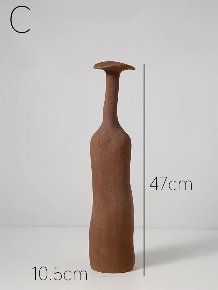 Креативная Скандинавская Современная керамическая ваза ручной работы morandi с матовой отделкой