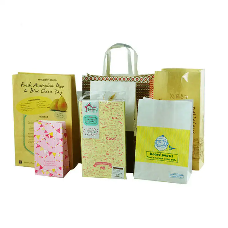 Brown Kraft Paper Bag Eco-Friendly Disposable CMYK for Food Carrying Shopping and Gifts Hot Selling from China Manufacturer