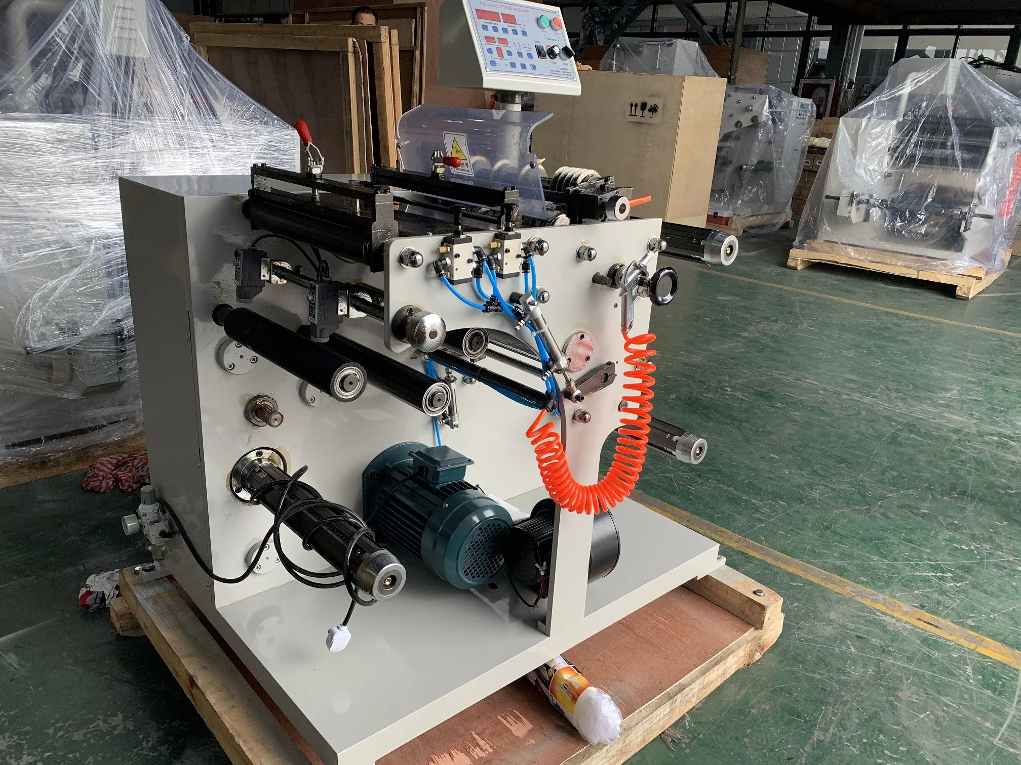 Goprinto high speed GPFQ-320 auto paper film plastic label slitting machine