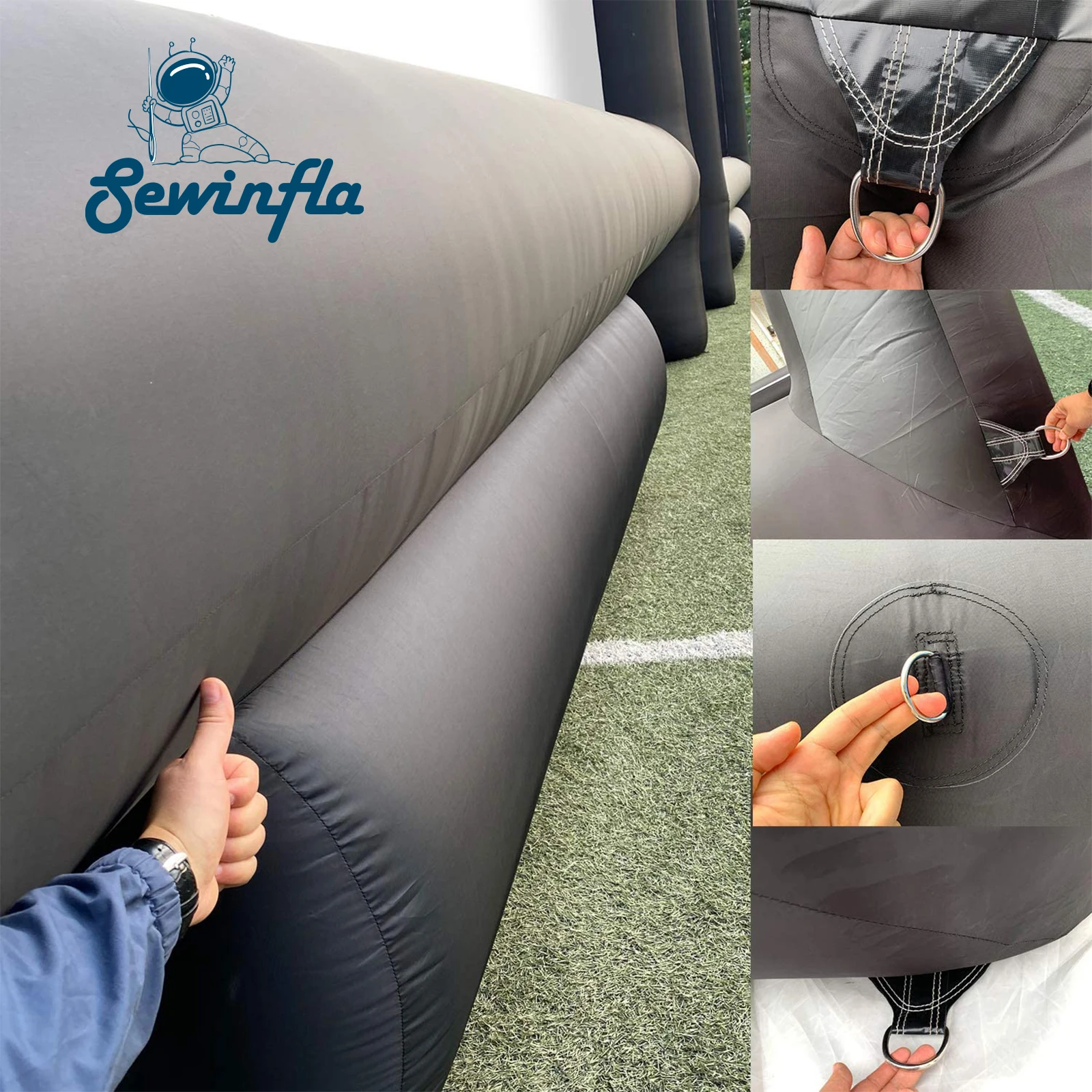 Sewinfla 45ft Air Inflatable Movie Screen With Blower And Projector