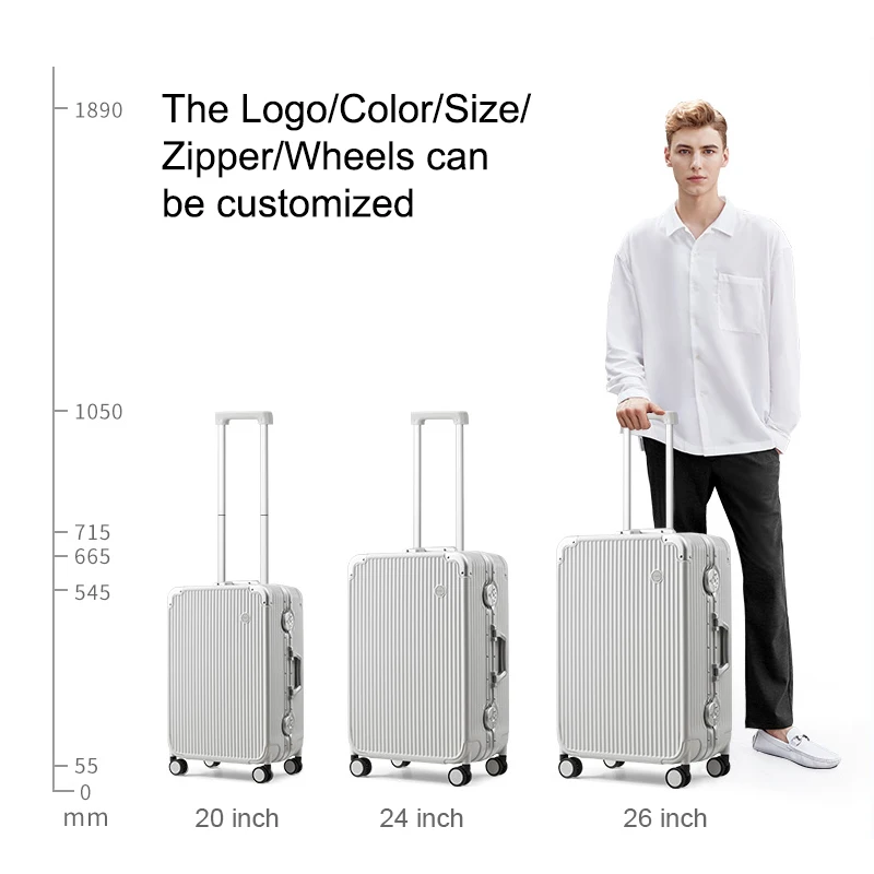 Дорожные сумки Mixi OEM деловые чемоданы на колесиках с алюминиевой рамой для ноутбука умные maletas PC