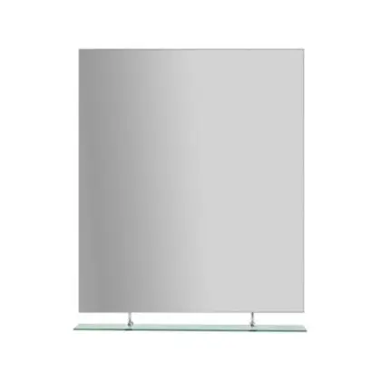 Bath Simple Mirror Wall Hung Modern Commercial Silver Bath Bevel Mirror With Shelf