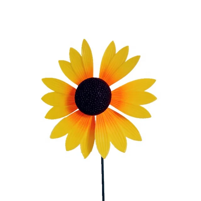 Osgoodway Newest design Garden Ornament Factory Price Plastic Flower windmill decor model sunflower toy for Garden decoration