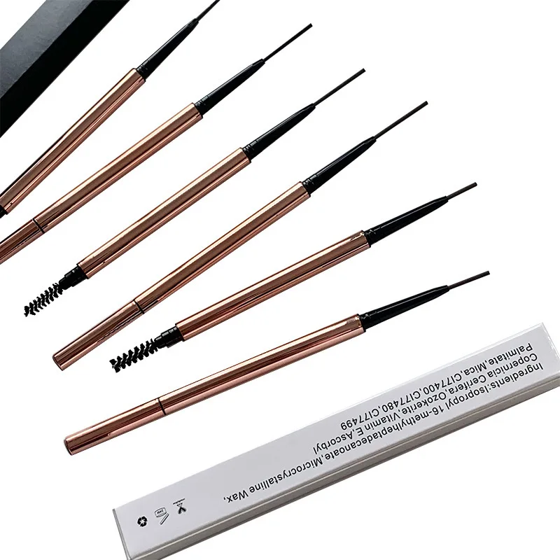 Slim eyebrow Waterproof  Brow Private Label Eyebrow Pencil 6 Rose Gold Fine Brow pencil Eyebrow makeup