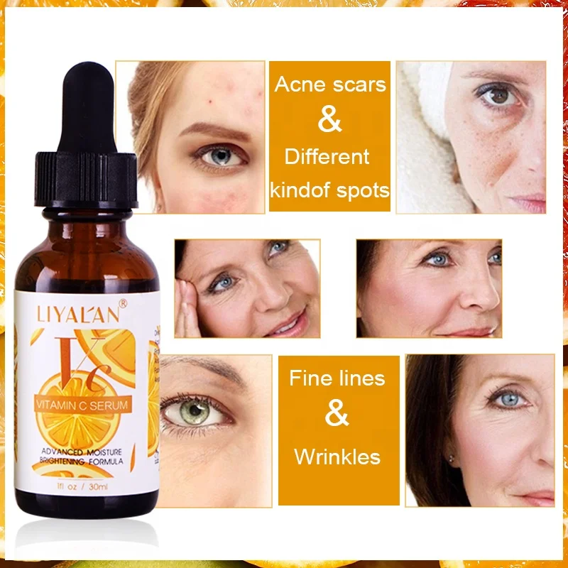 Skincare 100% Pure Skin Care VC Facial Serum Natural Vitamina C Collagen Anti Aging Vitamin C Face Serum