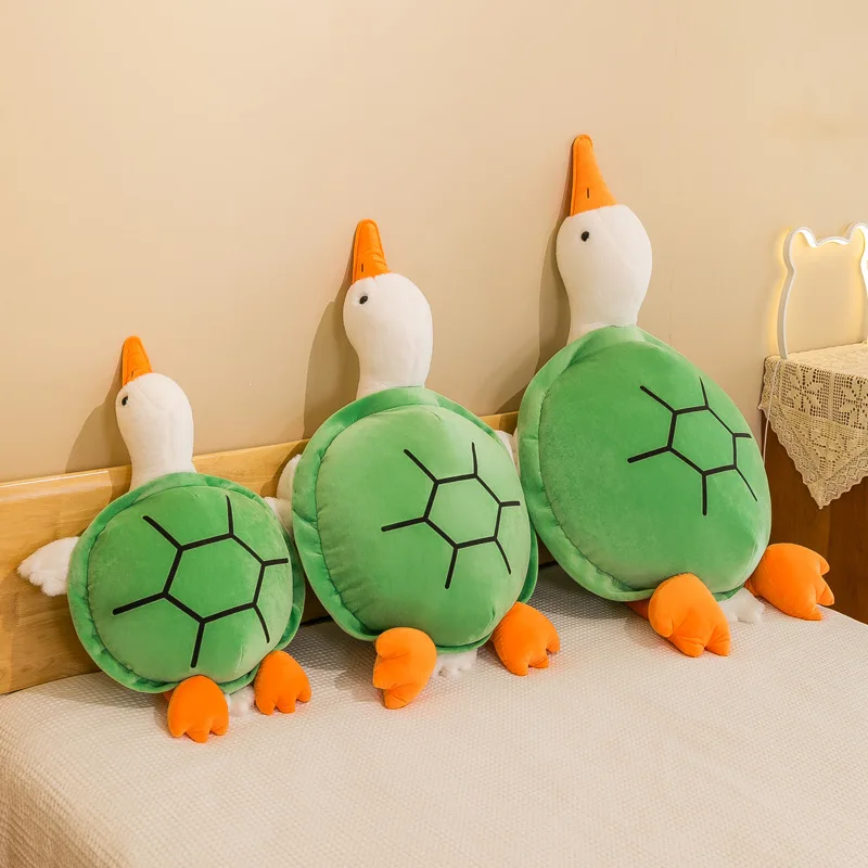 New turtle family duck tortoise shell duck plush toy creative cute turtle transformed into duck doll