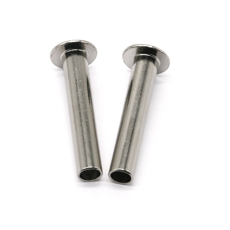 Wholesale high hardness round head steel half pipe rivet for industrial machinery