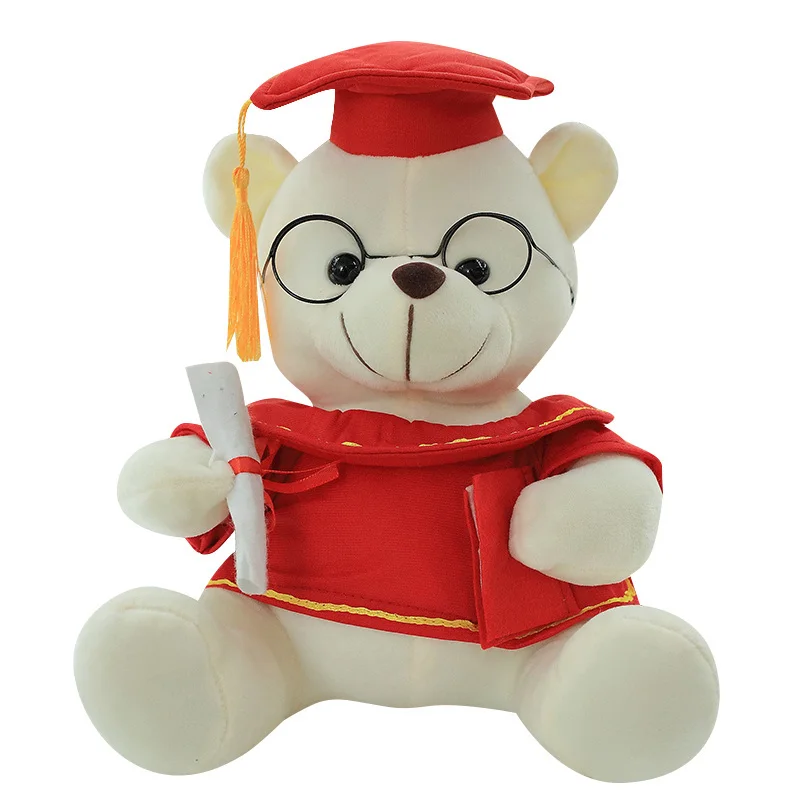 Cute Dr. Graduation Bear Plush Toy Stuffed Soft Kawaii Teddy Bear Animals Dolls Gifts for Kids Girls Dropshipping Unisex 10 Pcs