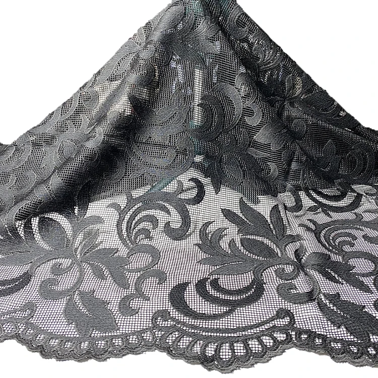 Harvest polyester check mesh milk cotton polyester yarn floral embroidery wedding lace fabric for women children dress tops